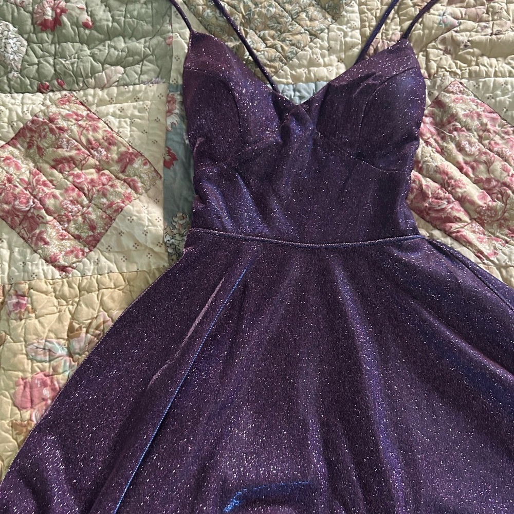 City Studio Glittery Purple Dress